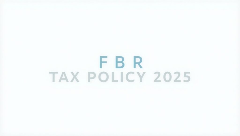 FBR New Tax Policy 2025