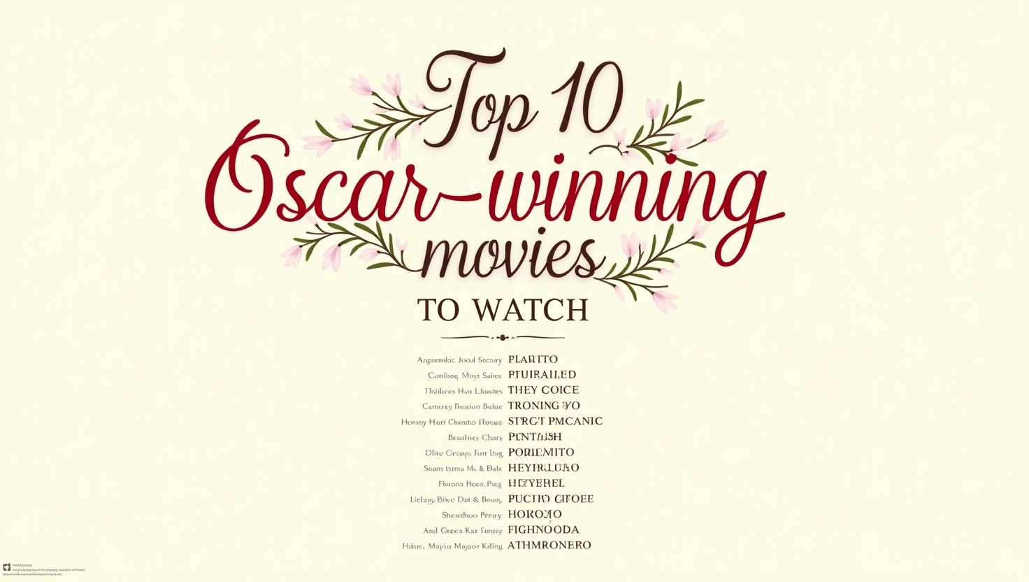Top 10 Oscar-winning movies to watch