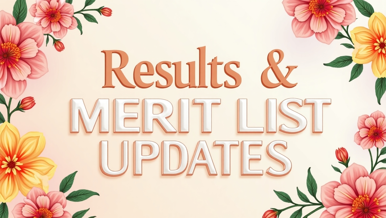 results and merit list updates