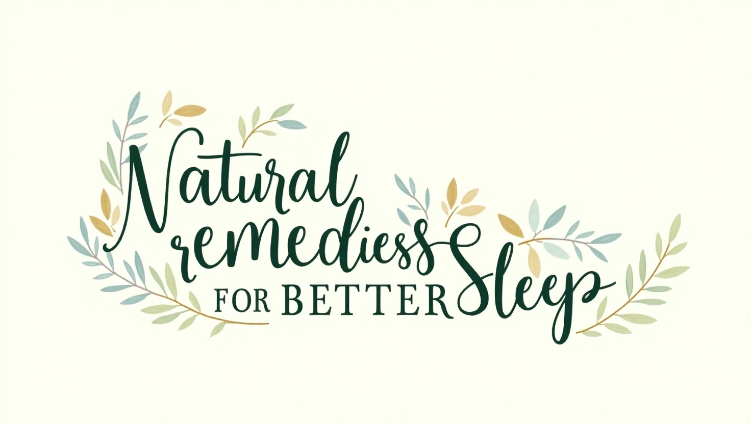 Natural remedies for better sleep